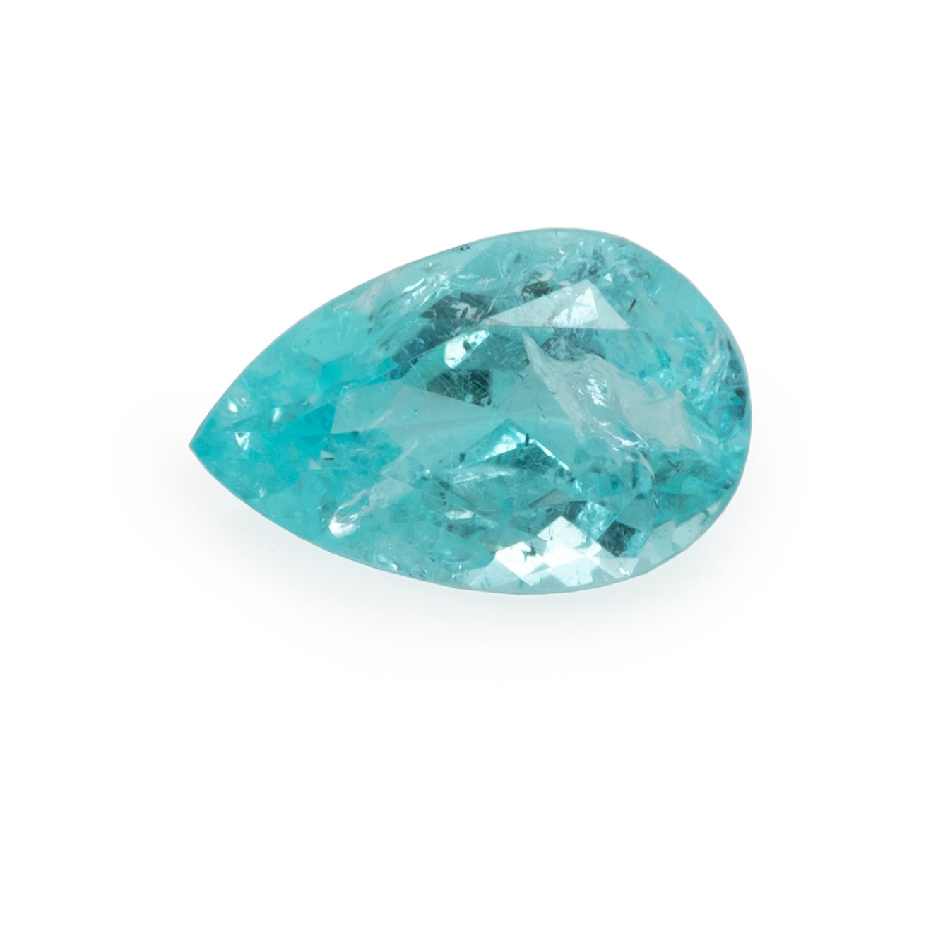 Paraiba Tourmaline - blue/green, pearshape, 7x4.5 mm, 0.53 cts, No. PT60001
