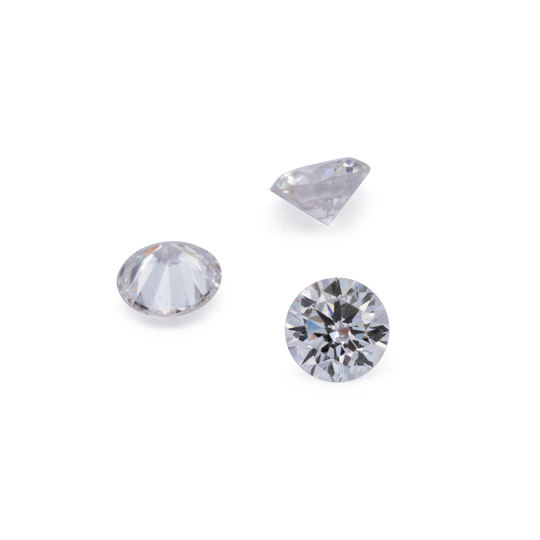 Synthetischer Diamant - weiß, rund, 2.5x2.5 mm, 0.06 cts, Nr. LGD25015