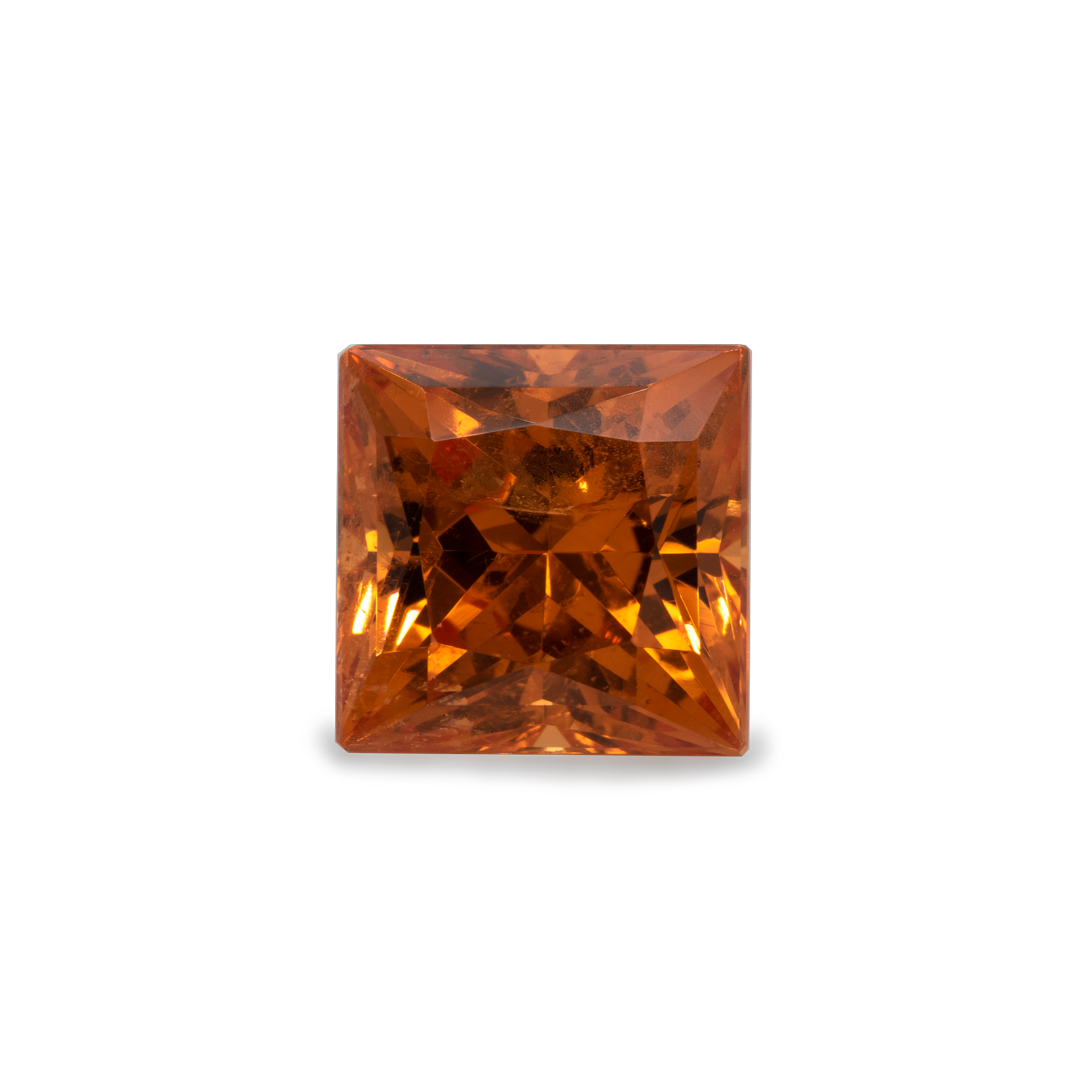 Mandarin Garnet - orange, square, 8x8 mm, 3.79 cts, No. MG13003