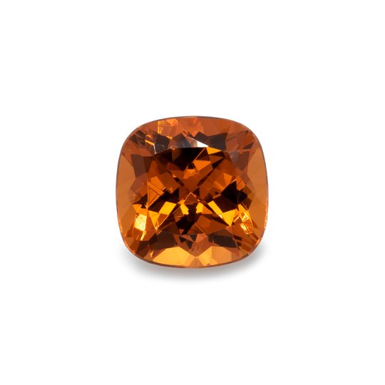 Mandarin Granat - orange, antik, 9x9 mm, 4,36 cts, Nr. MG12002