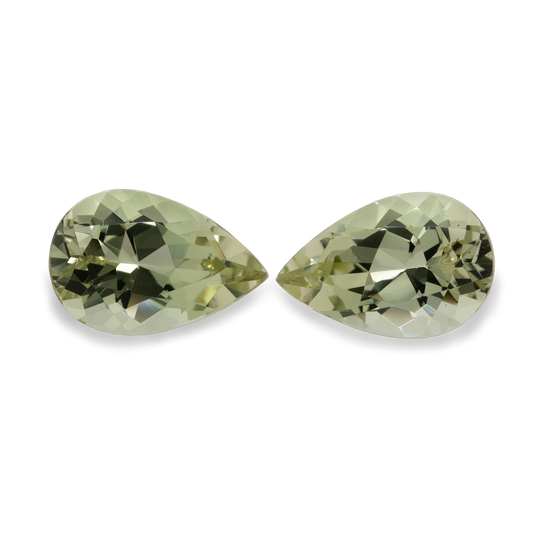 Beryll Paar - gelb, birnform,12,2x8,1 mm, 5,56 cts, Nr. BY90097