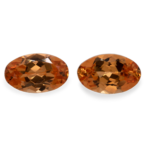 Mandarin Garnet Pair - light orange, oval, 5x3 mm, 0.54-0.66 cts, No. MG19003