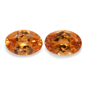 Mandarin Granat Paar - hell orange, oval, 6x4 mm, 1,20-1,40 cts, Nr. MG25003