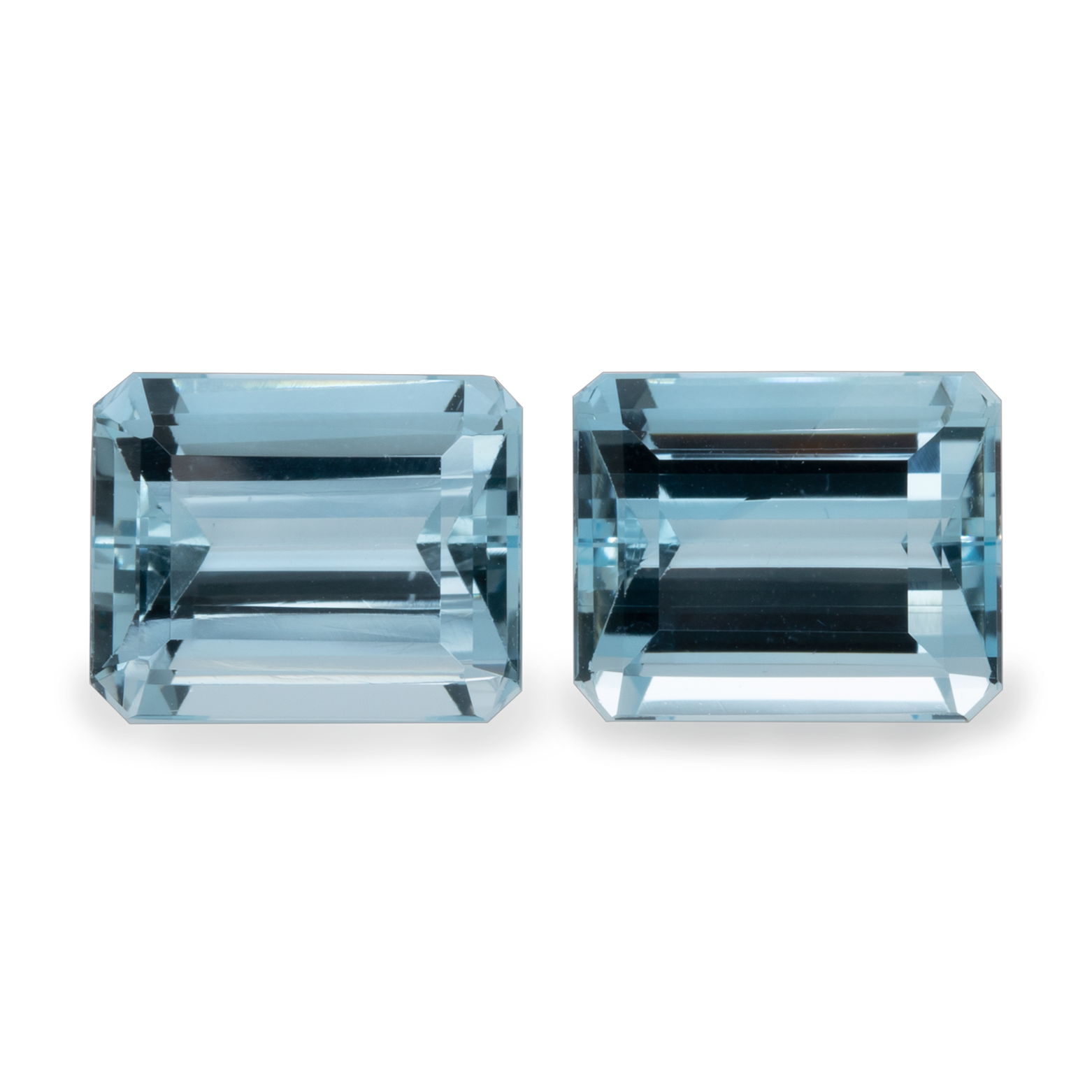 Aquamarine Pair - A, octagon, 10x8 mm, 6.26 cts, No. A79001