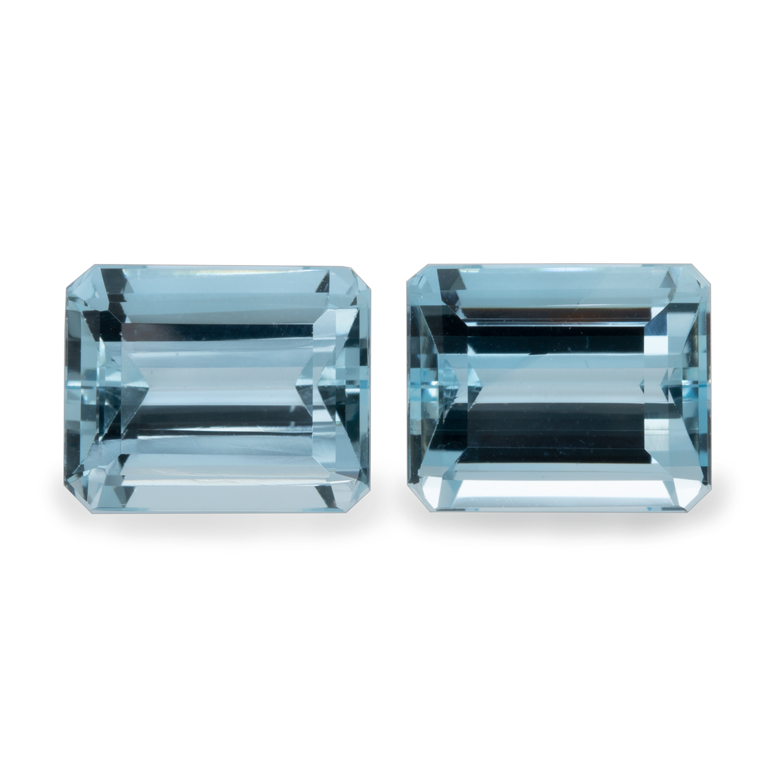 Aquamarin Paar - AA, achteck, 10x8 mm, 6,26 cts, Nr. A79001