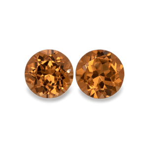 Mandarin Granat Paar - hell orange, rund, 4x4 mm, 0,63-0,72 cts, Nr. MG21003