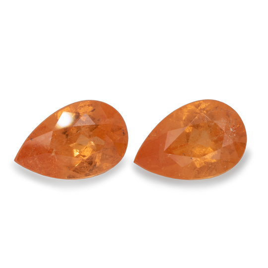Mandarin Granat Paar - hell orange, birnform, 12x8 mm, 6,94 cts, Nr. MG27003