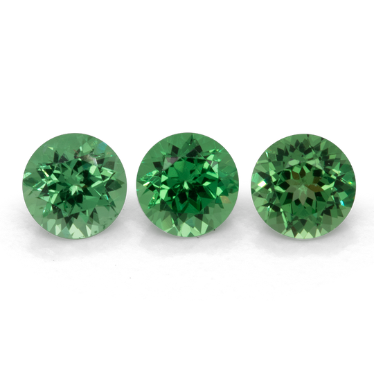 Tsavorit -  grün, rund, 3x3 mm, 0,11-0,14 cts, Nr. TS33003