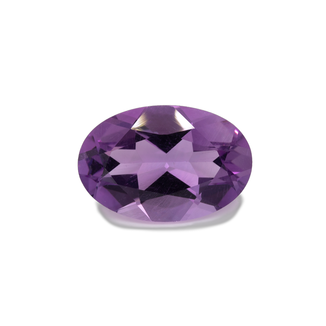 Amethyst - purple, oval, 12x8.1 mm, 2.50-2.90 cts, No. AMY56001