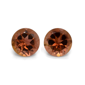 Tourmaline Pair - brown, round, 5.6x5.6 mm, 1.17 cts, No. TR10188