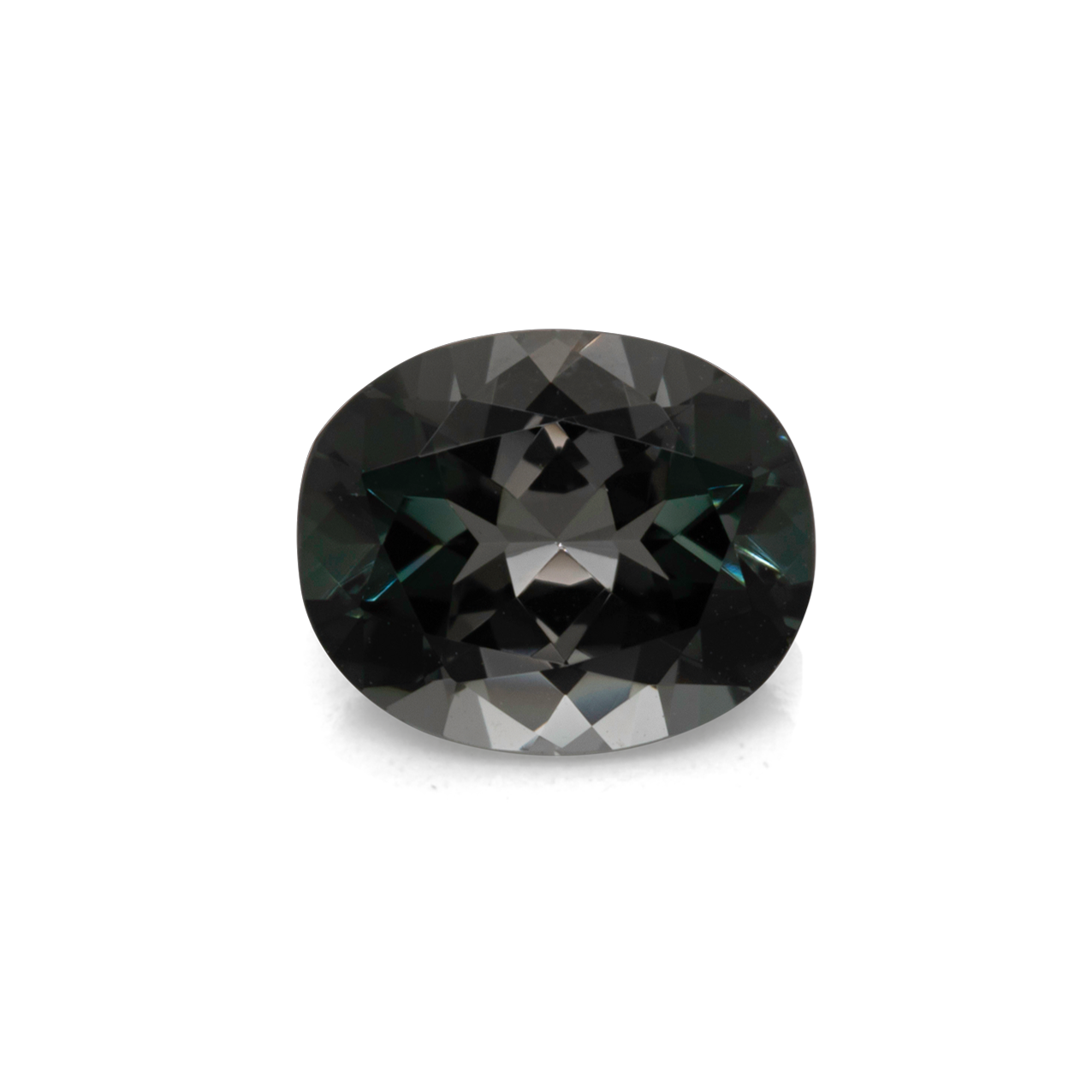 Turmalin - grau, oval, 7,5x6,1 mm, 1,13 cts, Nr. TR10219