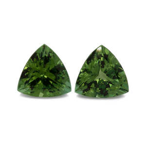 Turmalin Paar - grün, trillion, 10x10 mm, 6,00 cts, Nr. TR99010