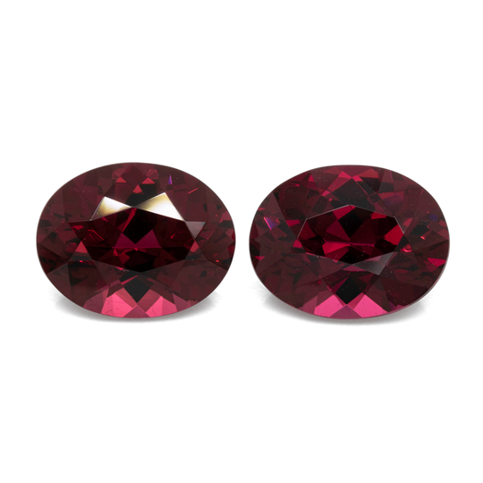 Rhodolith Paar - rot, oval, 9x7 mm, 4,62 cts, Nr. RD92001