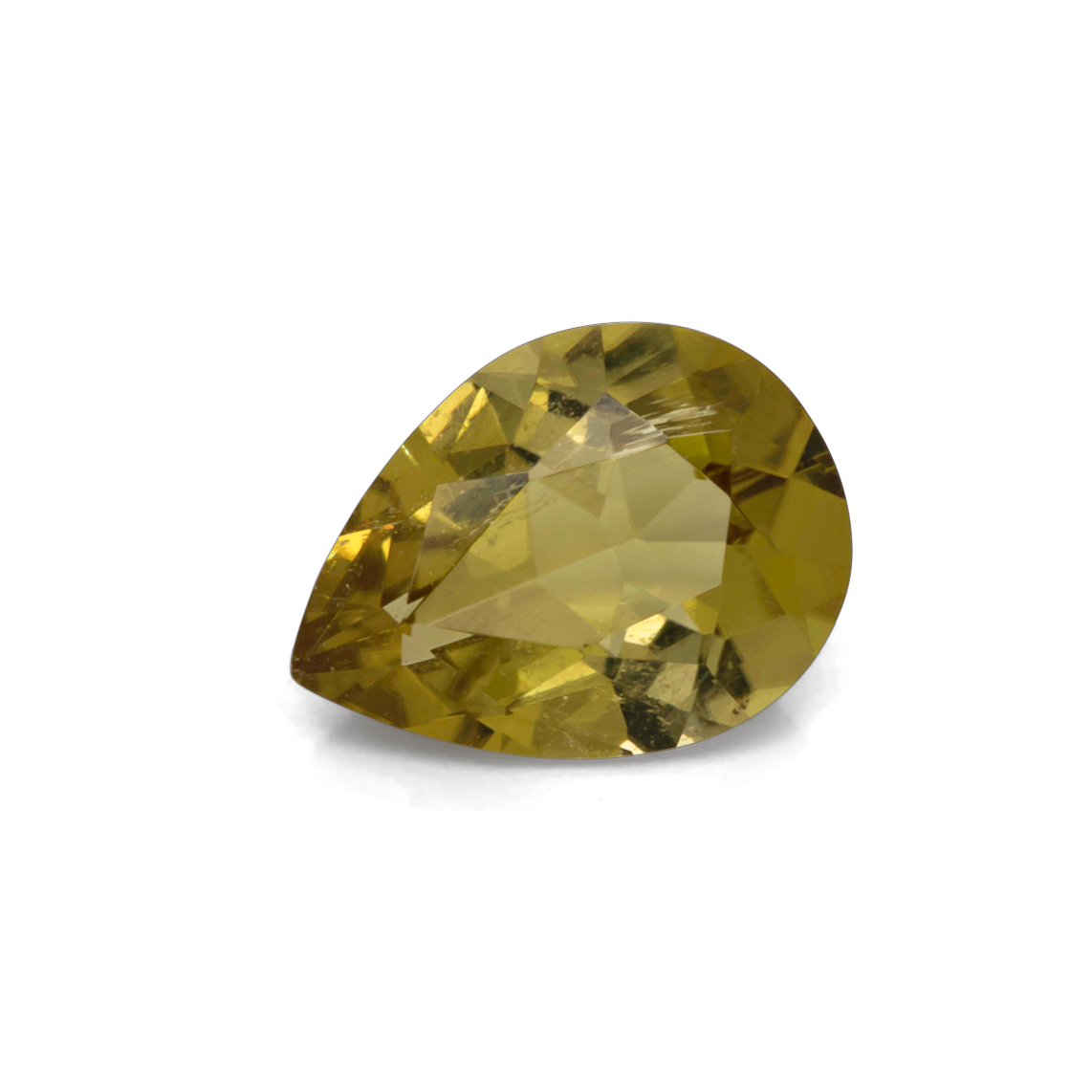 Tourmaline - yellow, pearshape, 8x6 mm, 0.98 cts, No. TR101314