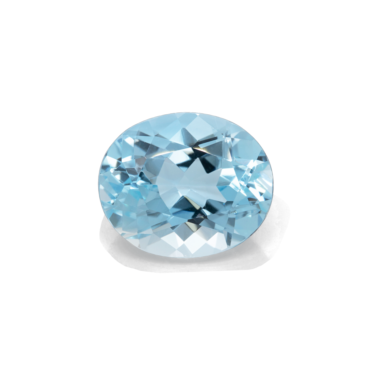 Aquamarine - AA, oval, 12x10 mm, 4.42 cts, No. A99027