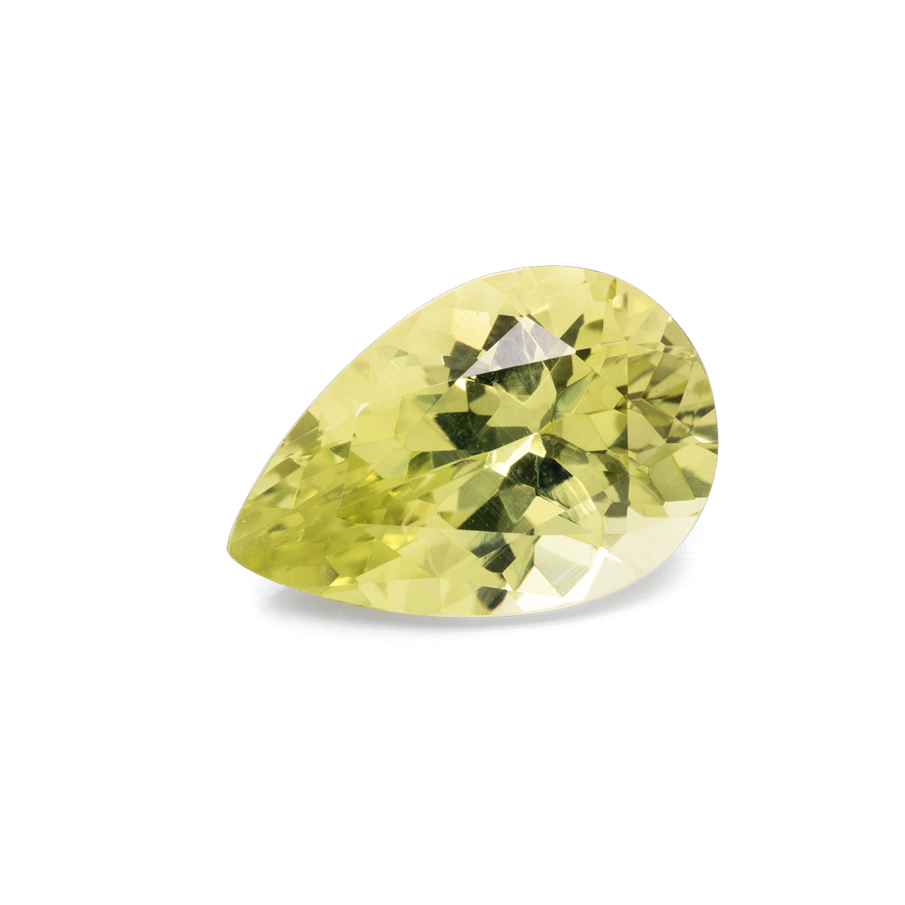 Chrysoberyl - yellow, pearshape, 13x9 mm, 4.31 cts, No. CHB10004