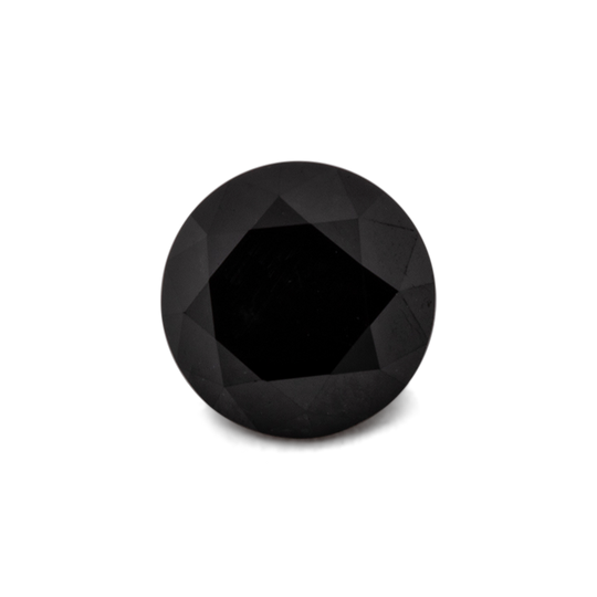 Diamond - black, non-transparent, round, 4.3mm, approx. 0.4 -0.5 cts, No. D11062