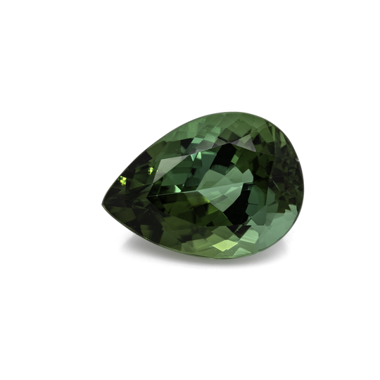Turmalin - grün, birnform, 14x10 mm, 5,98 cts, Nr. TR991019