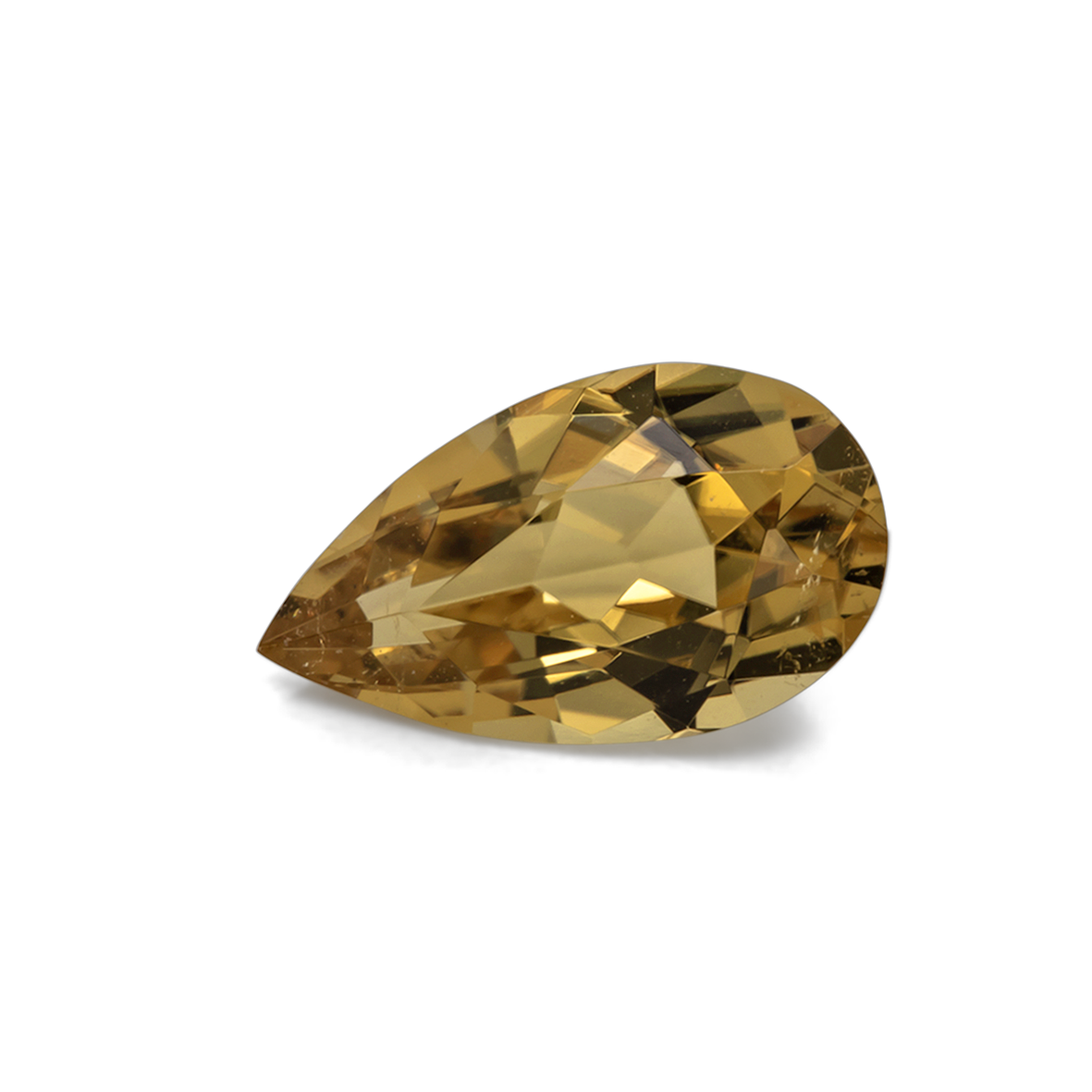 Tourmaline - yellow, pearshape, 8.9x5.1 mm, 0.93 cts, No. TR101322