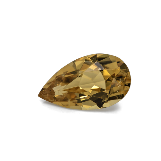 Tourmaline - yellow, pearshape, 8.9x5.1 mm, 0.93 cts, No. TR101322