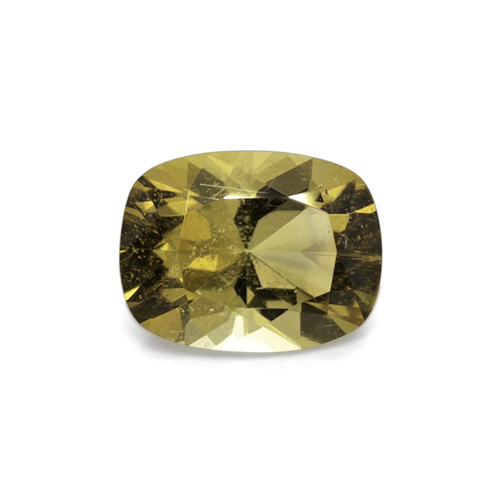 Tourmaline - yellow, cushion, 7.9x6.1 mm, 1.25 cts, No. TR101323