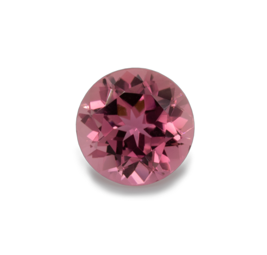 Tourmaline - pink, round, 6x6 mm, 0.79-0.92 cts, No. TR60002