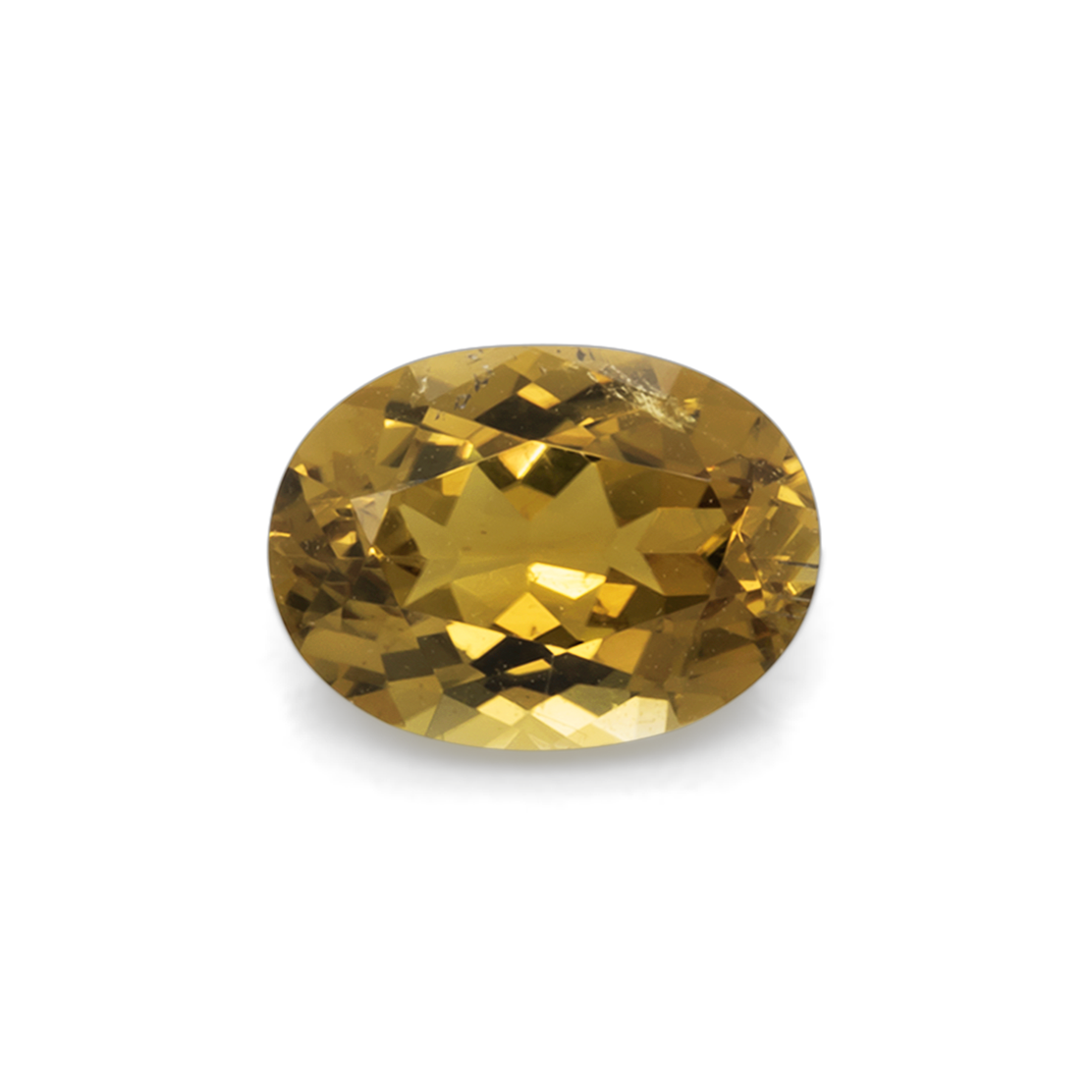 Tourmaline - yellow, oval, 7.9x5.8 mm, 1.20 cts, No. TR101329