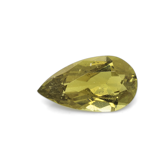Tourmaline - yellow, pearshape, 8.7x4.9 mm, 0.78 cts, No. TR101331