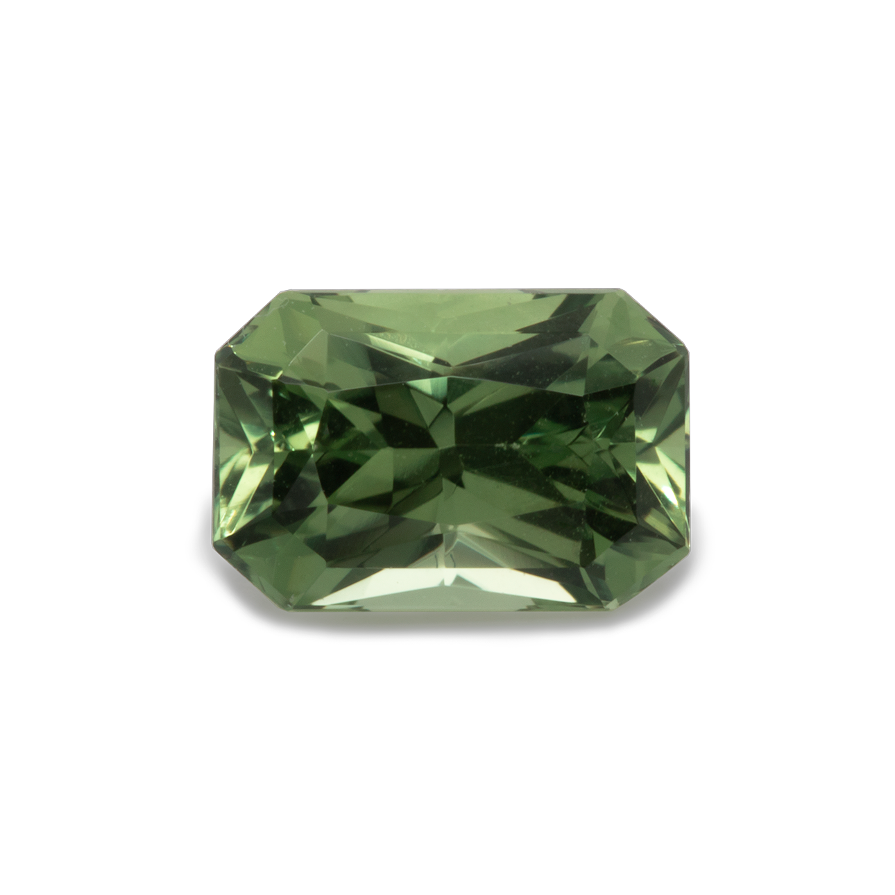 Sapphire - green, octagon, 6x4 mm, 0.75-0.80 cts, No. SR10003