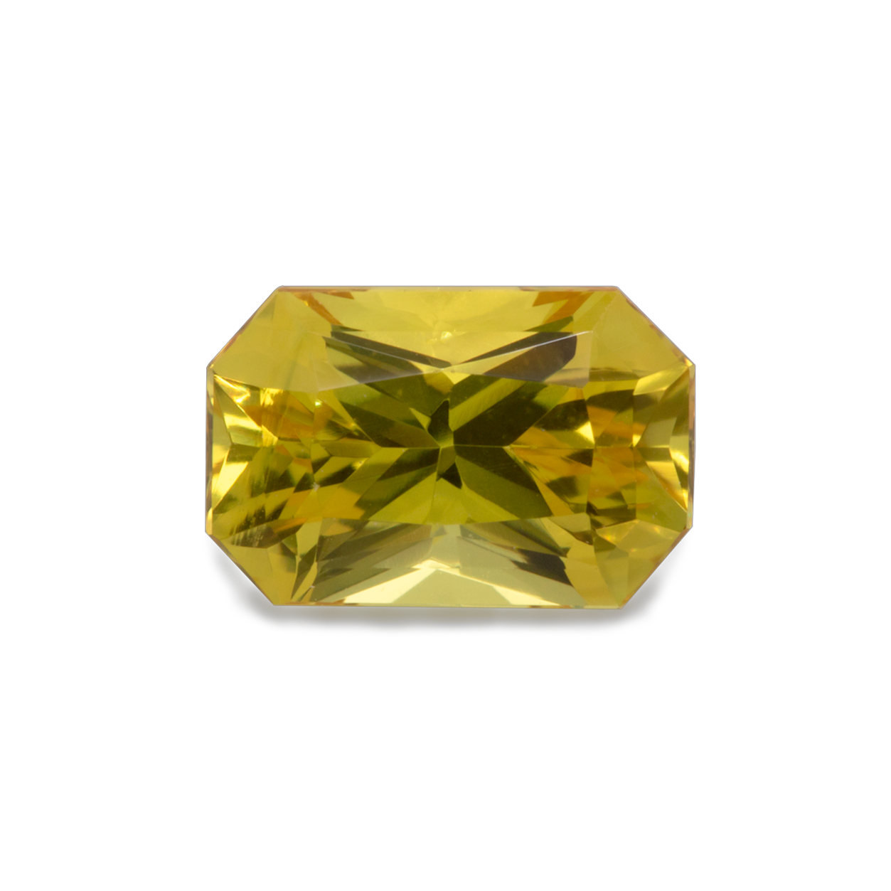 Sapphire - yellow, octagon, 6x4 mm, 0.70-0.75 cts, No. SR10004