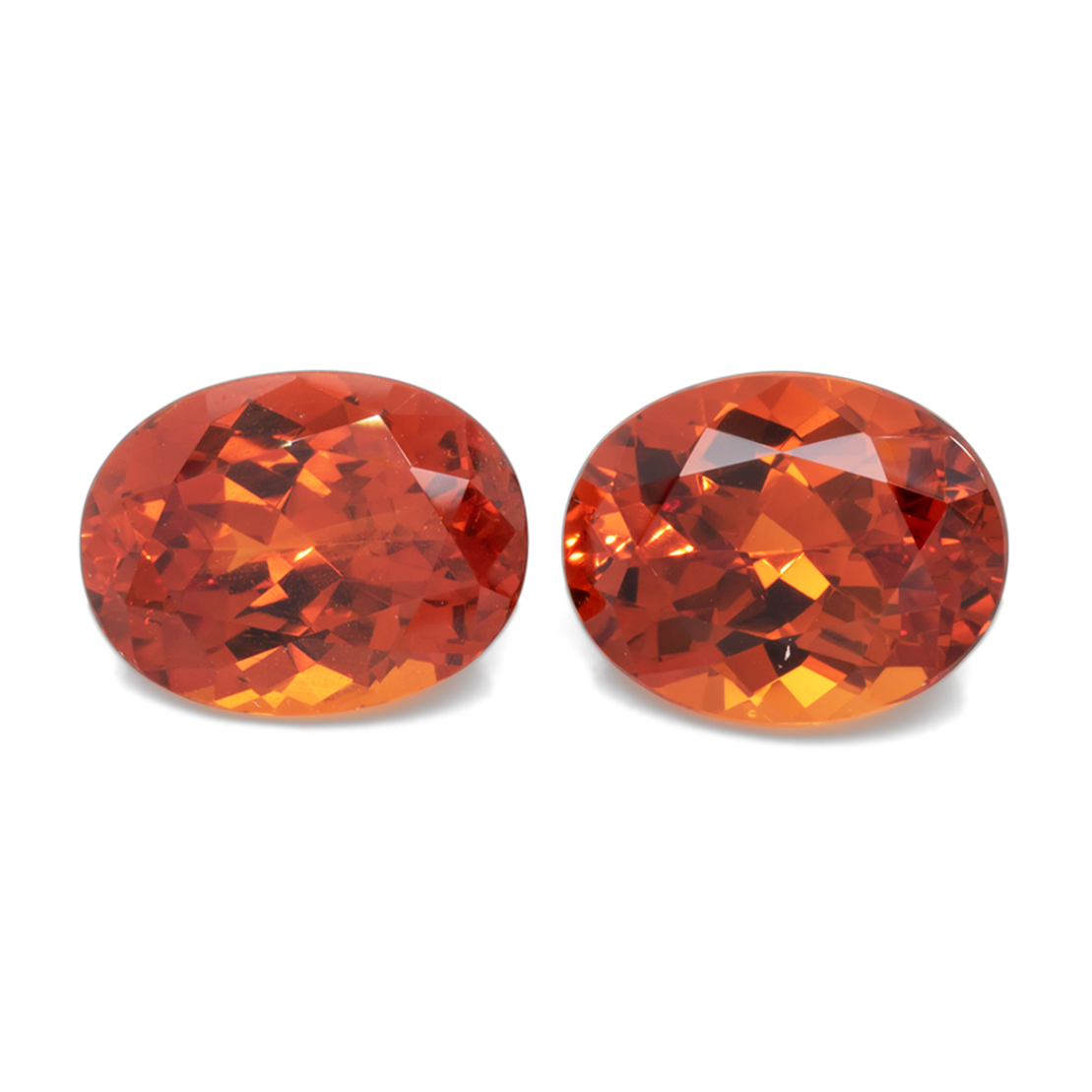 Mandarin Granat Paar - orange, oval, 10x8 mm, 6.84 cts, Nr. MG99058