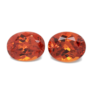 Mandarin Granat Paar - orange, oval, 10x8 mm, 6.84 cts, Nr. MG99058