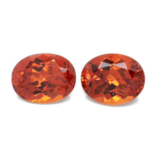 Mandarin Granat Paar - orange, oval, 10x8 mm, 6.84 cts, Nr. MG99058