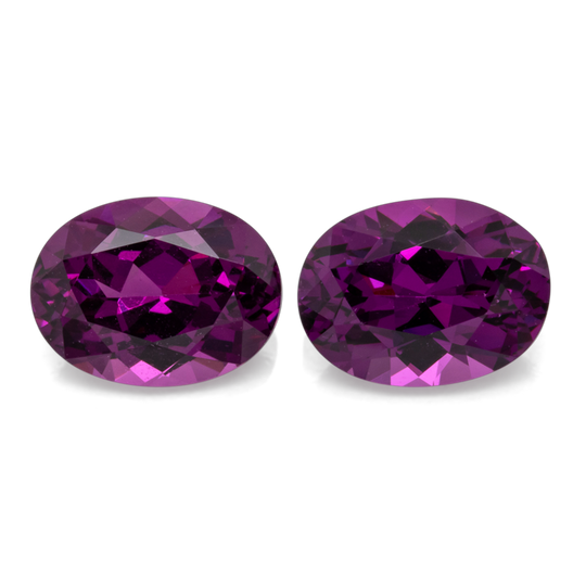 Royal Purple Garnet Paar - lila, oval, 8x6 mm, 3.17 cts, Nr. RP93004