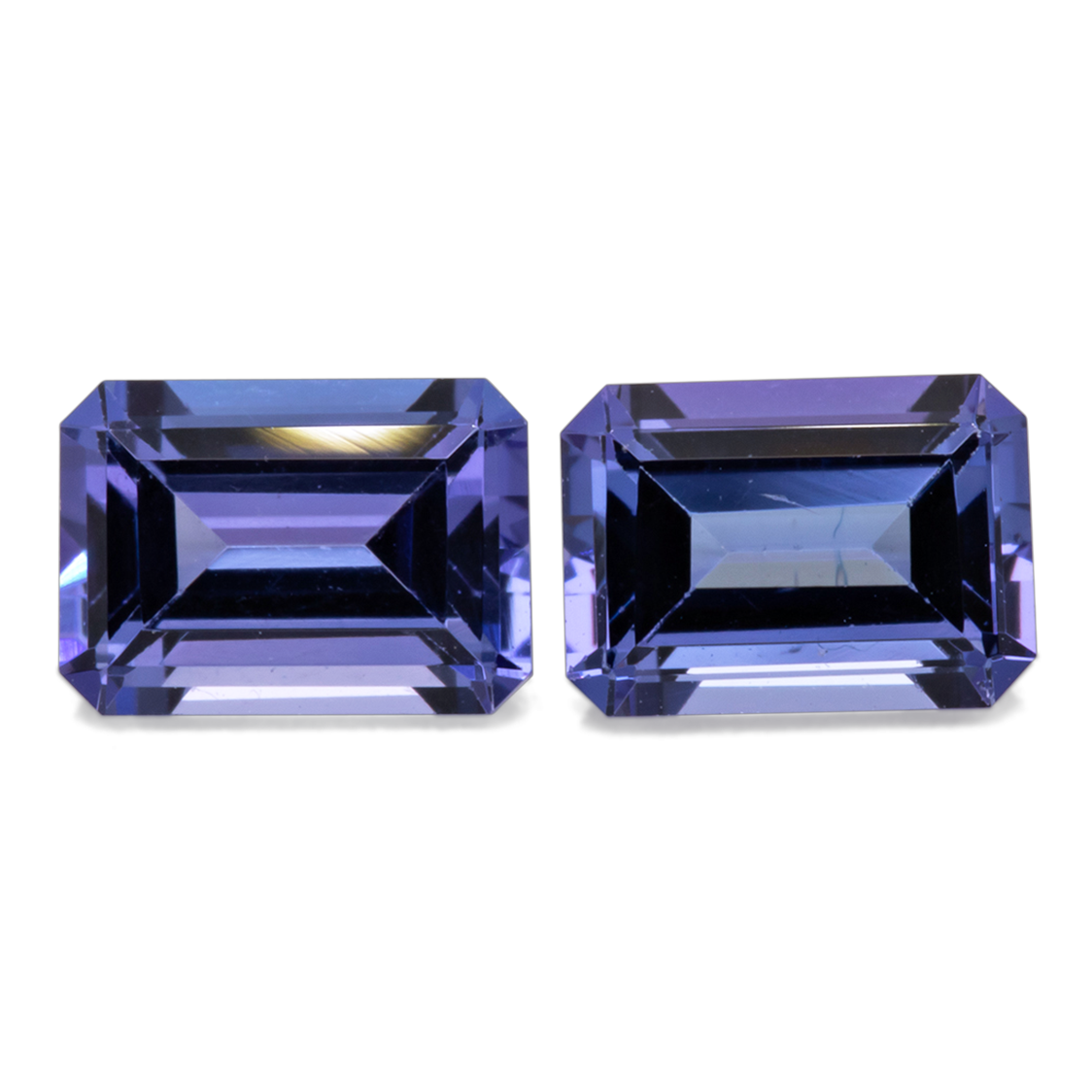 Tansanit Paar - AA, achteck, 7x5 mm, 2.12 cts, Nr. TZ99022