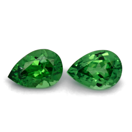 Tsavorit Paar - grün, birnform, 7x5 mm, 1.58 cts, Nr. TS91019