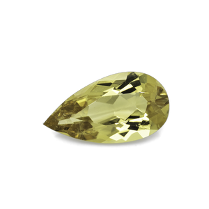 Tourmaline - yellow, pearshape, 11x6 mm, 1.46 cts, No. TR101334