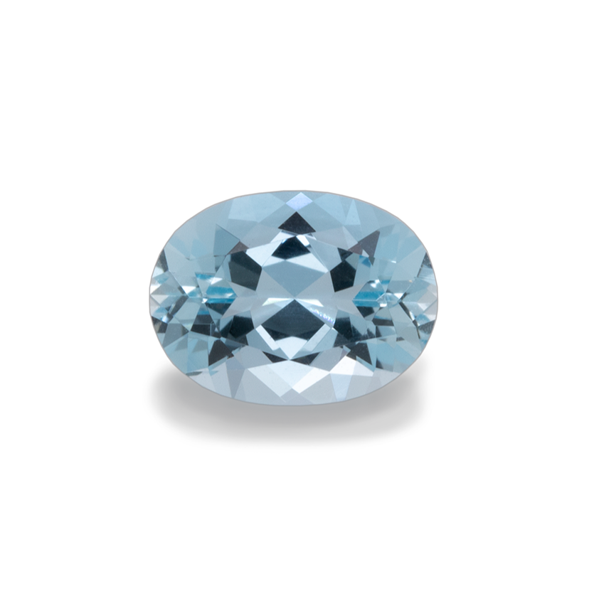 Aquamarine - AA, oval, 8x6 mm, 0.90-1.15 cts, No. A11002
