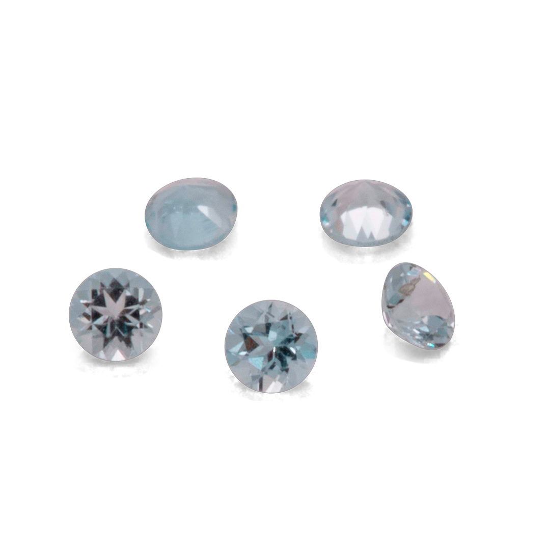 Aquamarine - B, round, 1.3x1.3 mm, approx. 0.001 cts, No. A99012