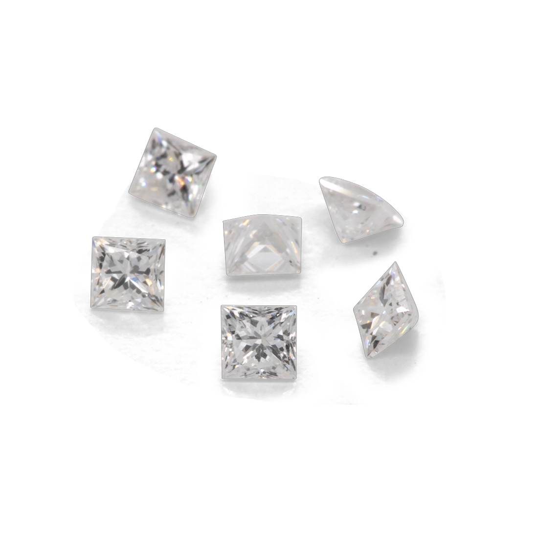 Diamant - fein weiß, LR, Princess-Schliff, 1,8x1,8 mm, ca. 0,04 cts, Nr. D50001