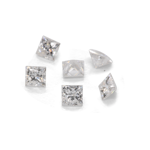 Diamond - fine white, FL, princess cut, 1.8x1.8 mm, approx. 0.04 cts, No. D50001