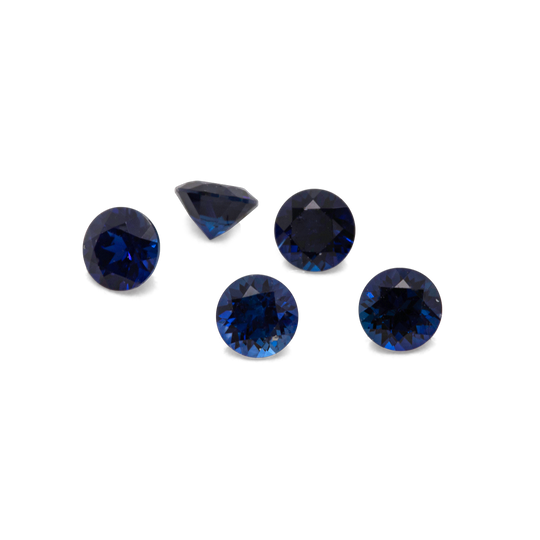 Saphir - dunkel blau, rund, 2x2 mm, ca. 0,04 cts, Nr. XSR11125
