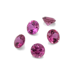 Sapphire - pink, round, 1.5x1.5 mm, approx. 0.02 cts, No. XSR11158