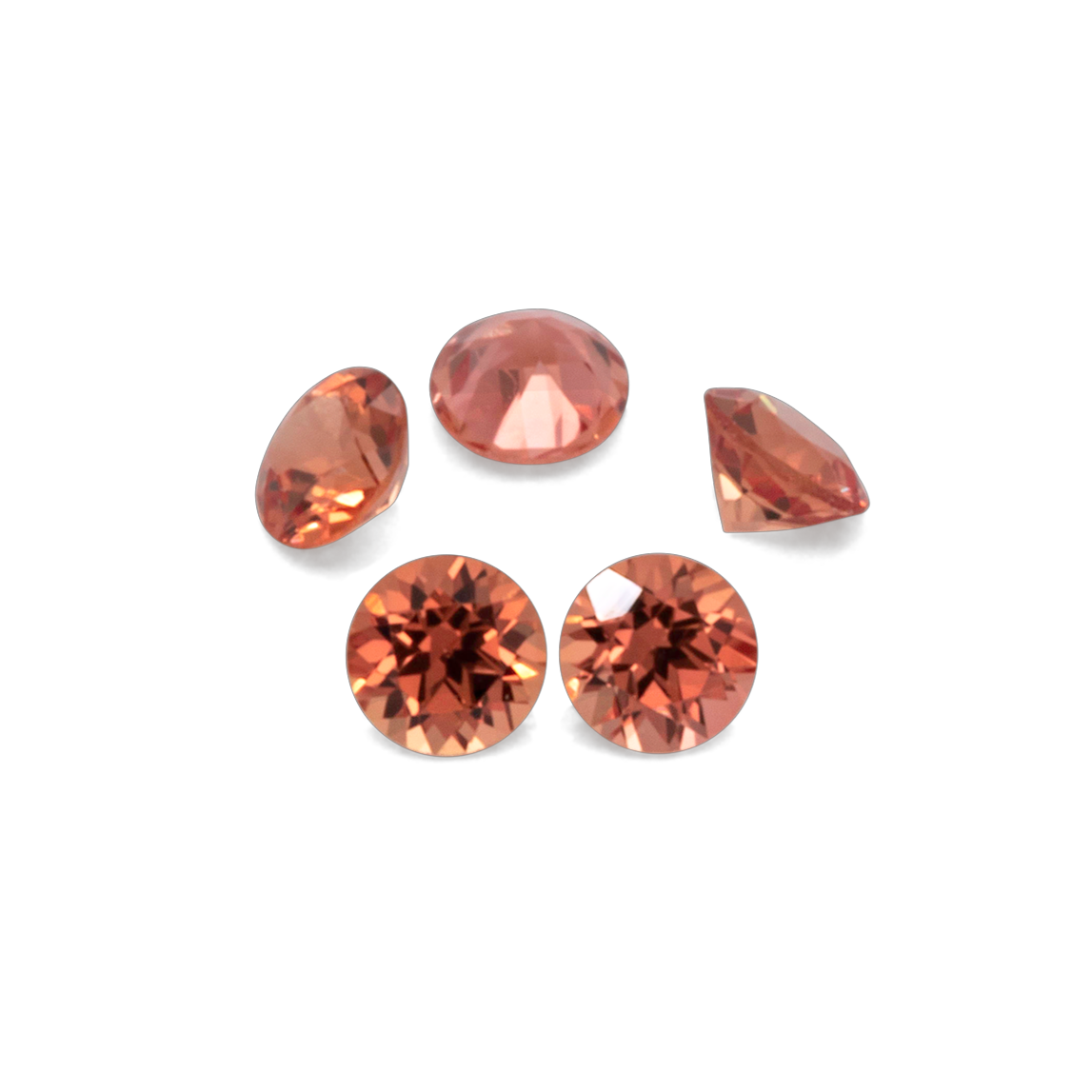 Saphir - orange, rund, 1,5x1,5 mm, ca. 0,016 cts, Nr. XSR11141
