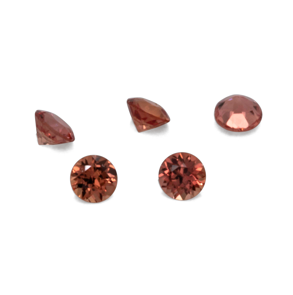 Sapphire - orange, round, 1x1mm, approx. 0.005 cts, No. XSR11148