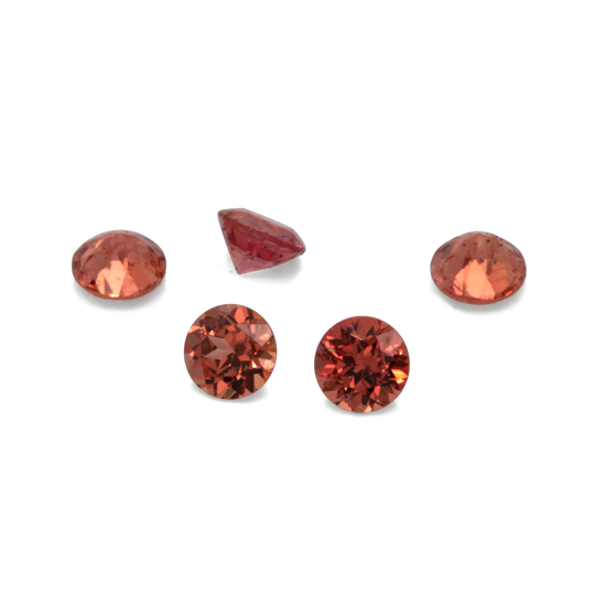 Saphir - orange&rot, rund, 1.5x1.5 mm, 0.016 cts, Nr. XSR11135