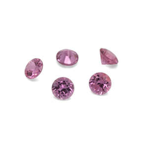 Sapphire - pink, round, 1.5x1.5 mm, approx. 0.02 cts, No. XSR11179