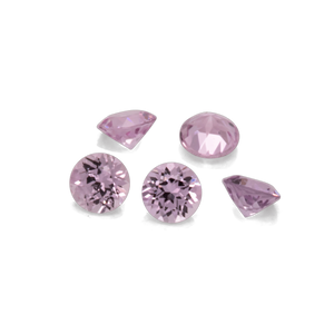 Sapphire - light pink, round, 1.5x1.5 mm, approx. 0.02 cts, No. XSR11173