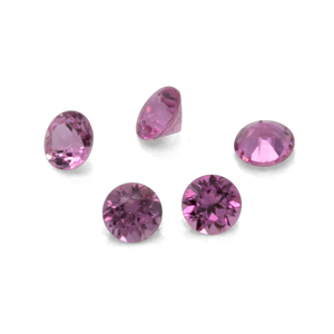 Saphir - rosa/lila, rund, 1x1 mm, ca. 0,005 cts, Nr. XSR11152