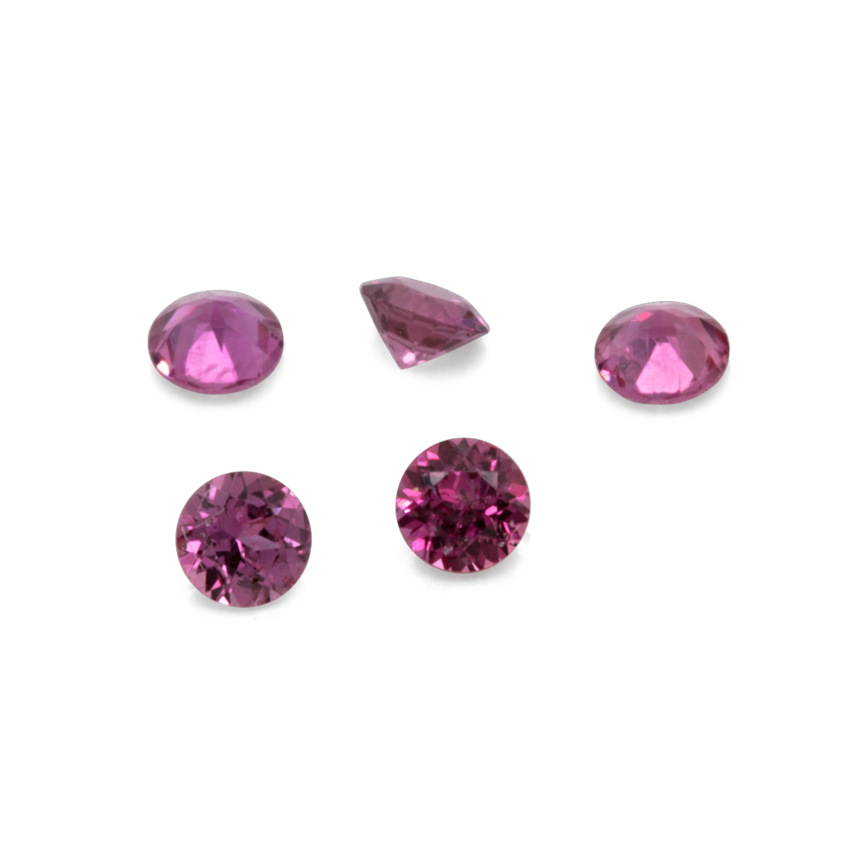 Sapphire - red/pink, round, 1.5x1.5 mm, appox. 0.016 cts, No. XSR11138